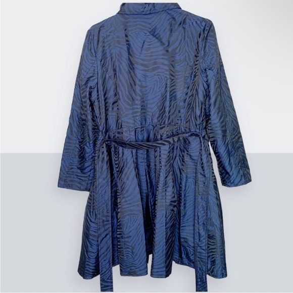 SAMUEL DONG Bubble Dress Coat, Midnight Zebra, Fabric From Italy, M - Picture 2 of 14